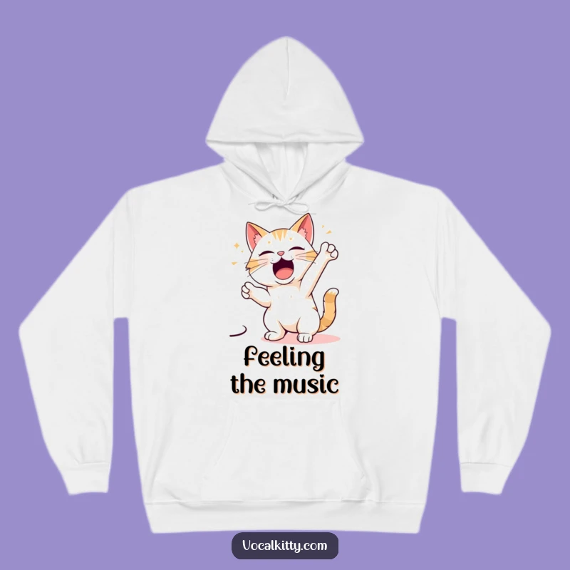 Funny Cat Singing Hoodie: Dramatic Feline Performer Sweatshirt, Perfect Funny Gift