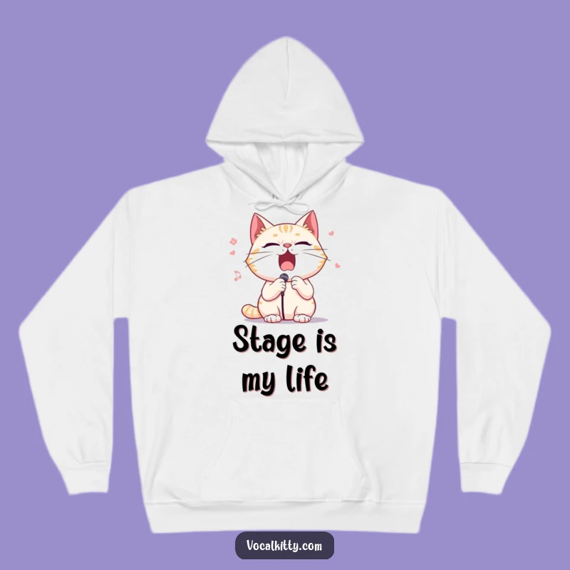 Funny Opera Cat Hoodie - Dramatic Feline Singer Sweatshirt Gift