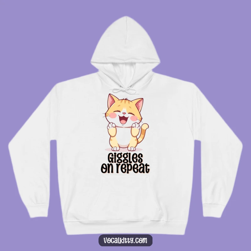 Funny Giggling Cat Hoodie: Cozy Up with Uncontrollable Laughter!