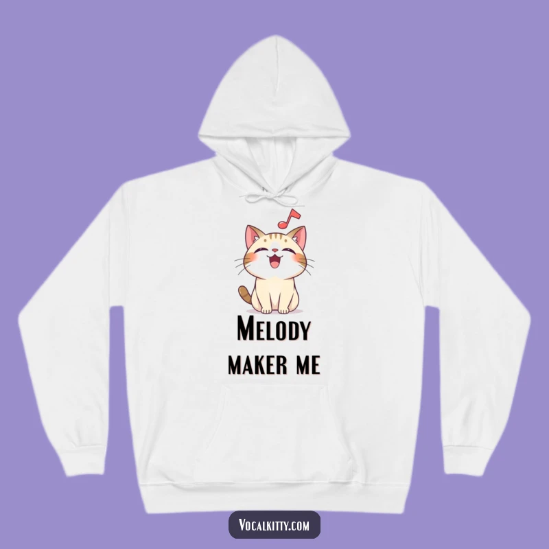 Funny Happy Cat Music Hoodie - Cozy & Harmonious Humor Gift