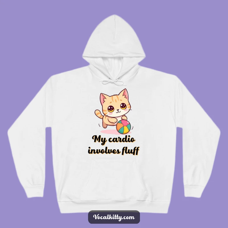 Cozy Funny Cat Chasing Ball Hoodie: The Ultimate Warm and Playful Gift