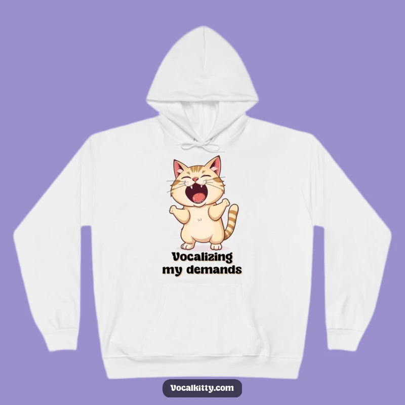 Cozy Funny Shouting Cat Hoodie: Stay Warm and Expressive