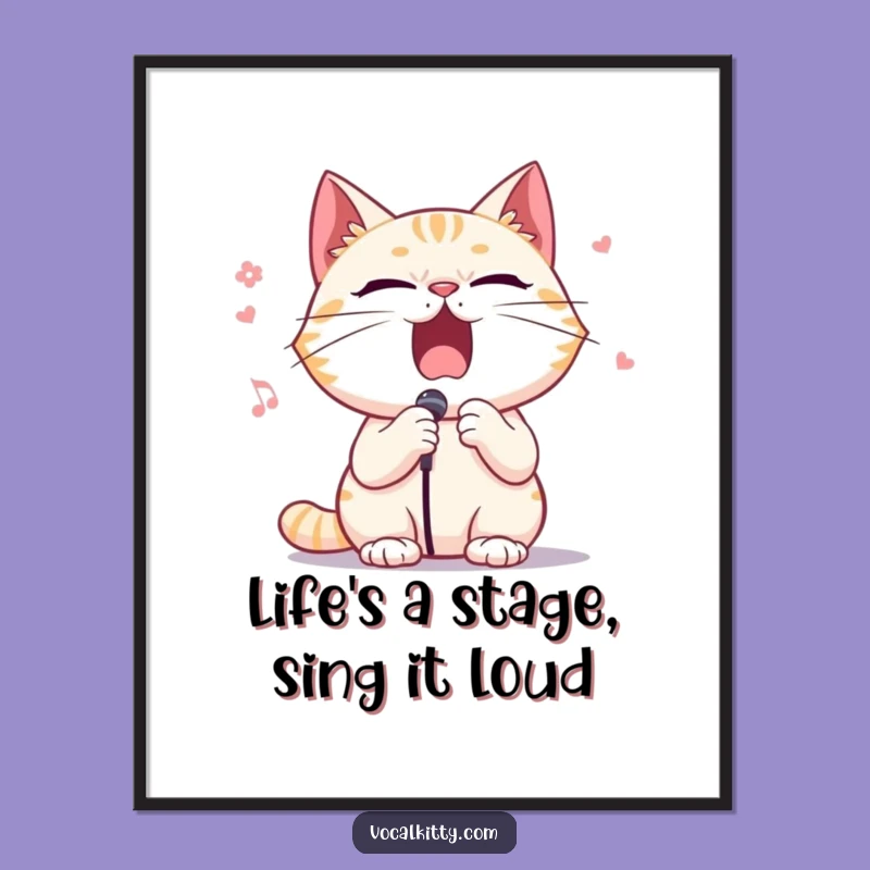 Free Printable Wall Art: Opera Cat Dramatic Humorous Decor