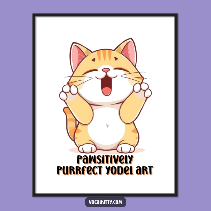 Free Printable Yodeling Cat Wall Art - Hilarious Downloadable Art for Home Decor