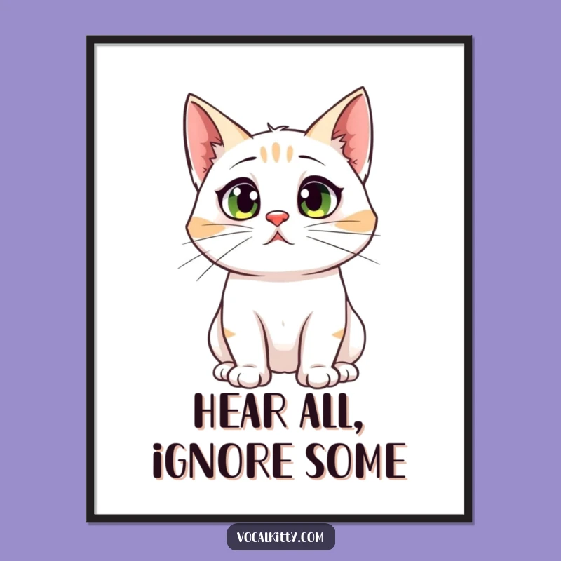 Free Printable Wall Art: Startled Cat Ears, Noise Lover's Delight!