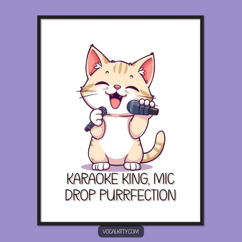 Funny Free Printable Wall Art: Rockstar Cat's Performance - Humorous Downloadable Decor