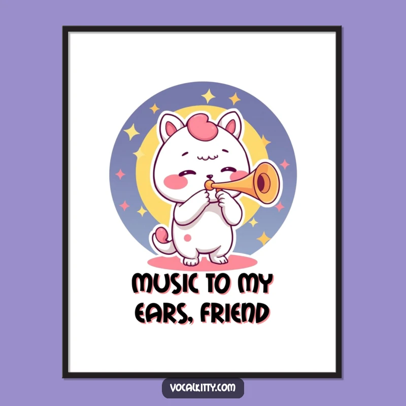 Funny Free Printable Wall Art: Trumpet Voice Box Character Decor