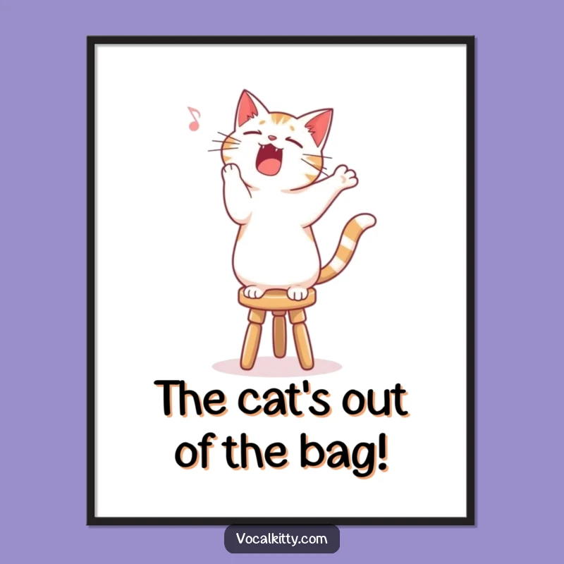 Free Printable Singing Cat Wall Art: Show-Stopping Feline Decor Downloadable