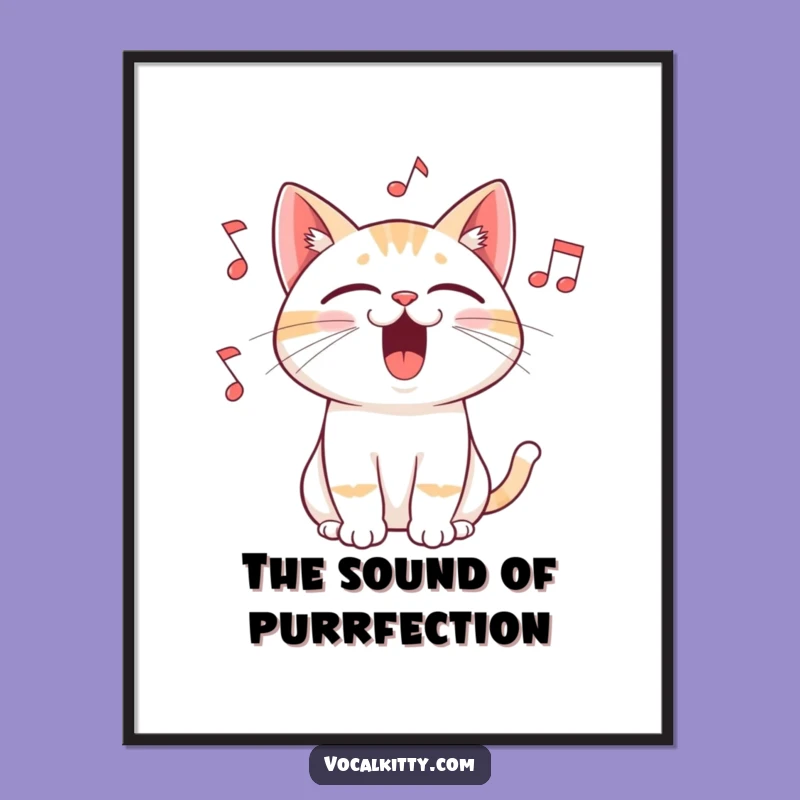 Free Printable Wall Art: Singing Cat Aria, Musical Masterpiece!