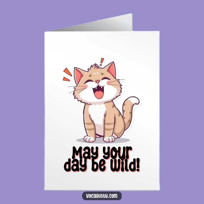 Free Printable Frazzled Cat Birthday Card: Shockingly Funny DIY Downloadable Gift