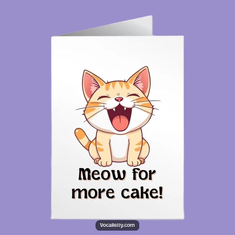 Free Printable Birthday Card: Roaring Cat, Joyful Sound, Funny Downloadable Gift