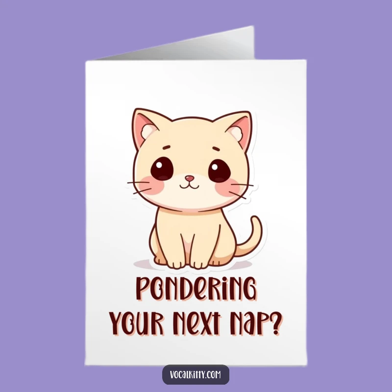 Free Printable Birthday Card: Funny Question Mark Cat DIY Downloadable Gift