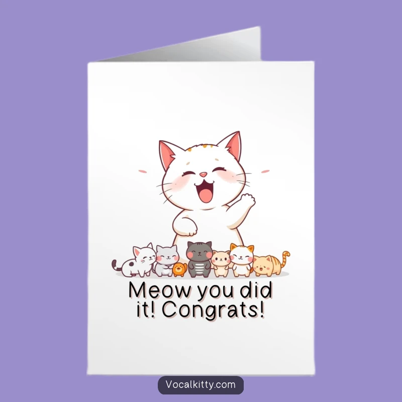 Hilarious Free Printable Congrats Card: 'Big News' Meow Startles Critters