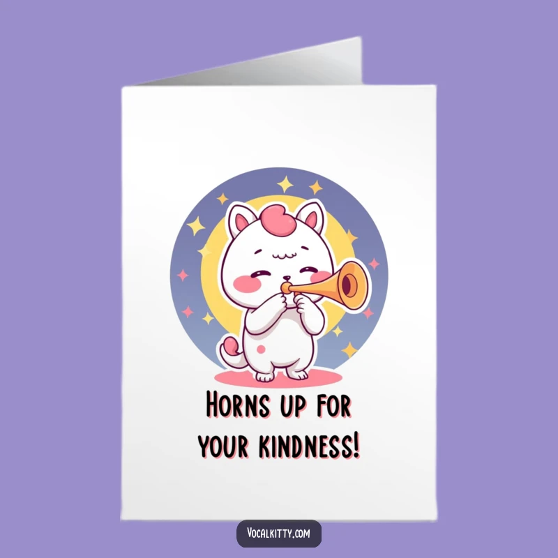 Humorous Free Printable Thank You Card: Trumpet Sound Gift