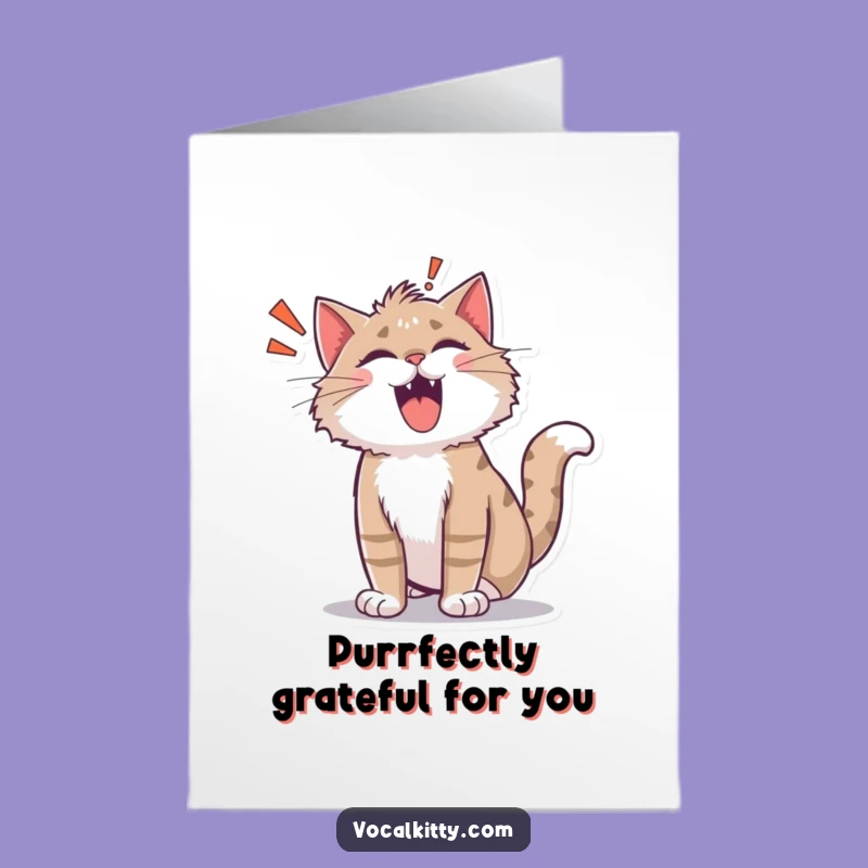 Free Printable Frazzled Cat Thank You Card: Funny DIY Downloadable Gift