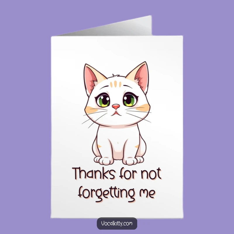 Free Printable Thanks Card: Giant Ear Cat, Thanks Overload!