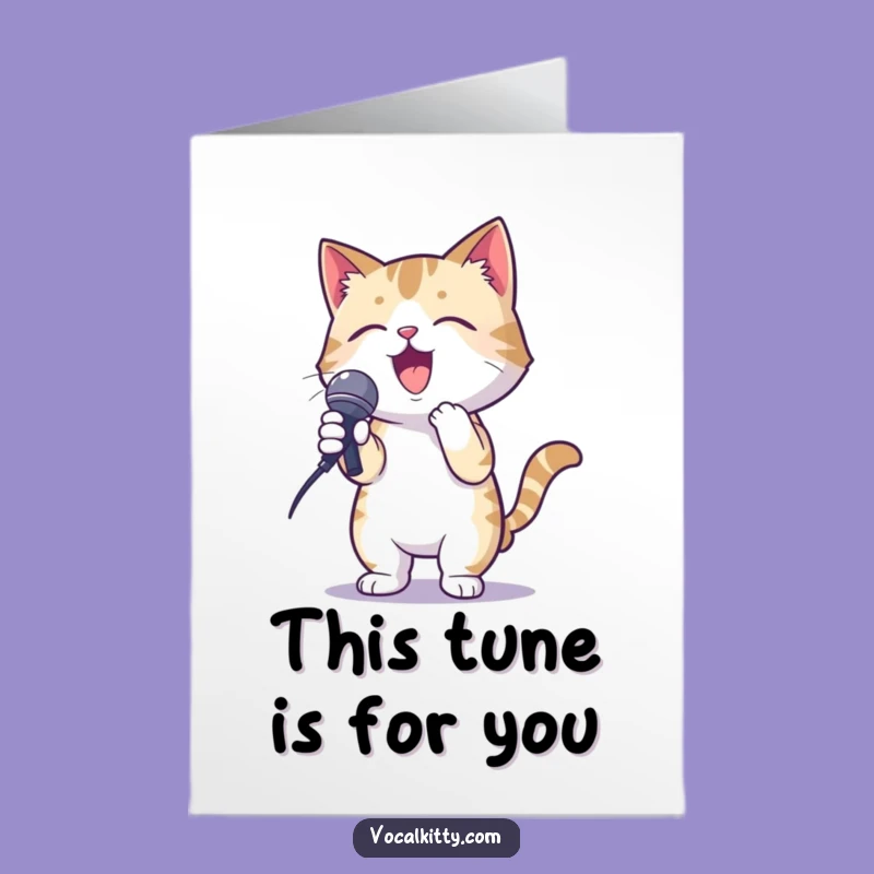 Free Printable Thank You Card: Karaoke Cat Sings Its Thanks, Funny Downloadable