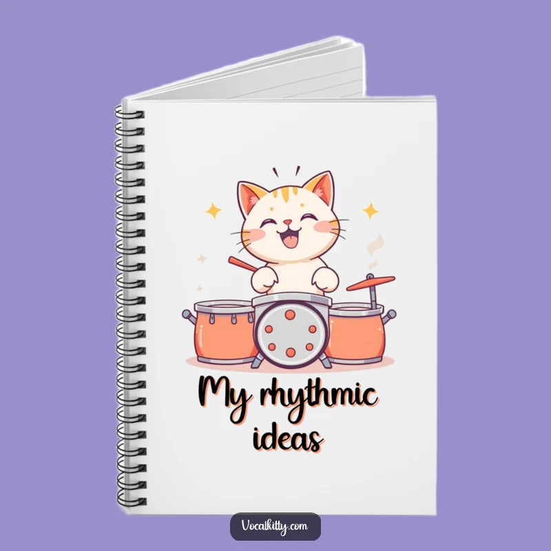 Funny Cat Drummer Notebook: Jot Down Rhythmic Ideas