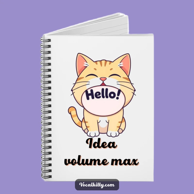 Funny Cat Hello Notebook: Write Your Big Greetings