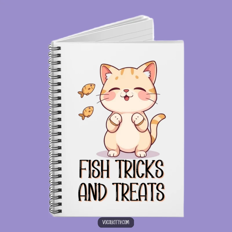 Funny Cat Juggling Fish Notebook: Capture Ideas with Feline Dexterity