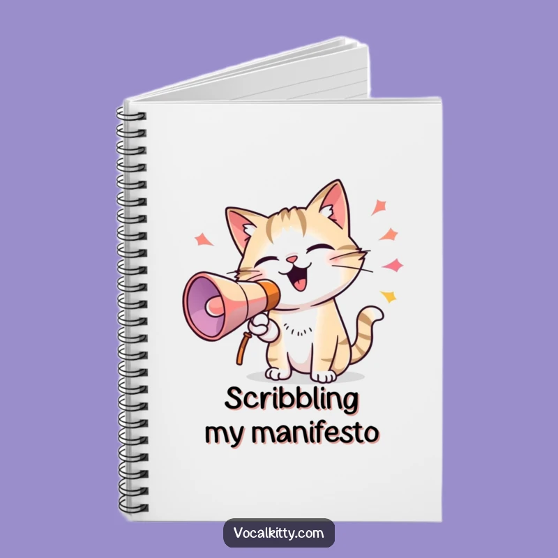Funny Cat Megaphone Notebook: Jot Down Ideas Loudly, Feline's Gift