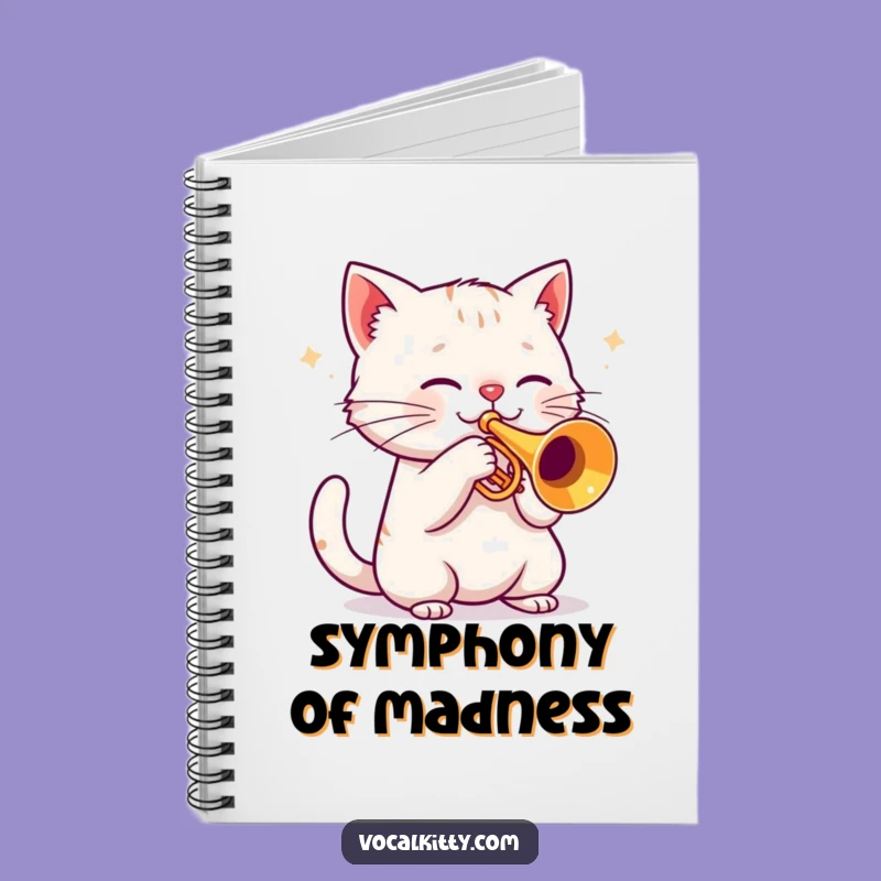 Funny Cat Trumpet Notebook: Jot Down Loud Meow Ideas