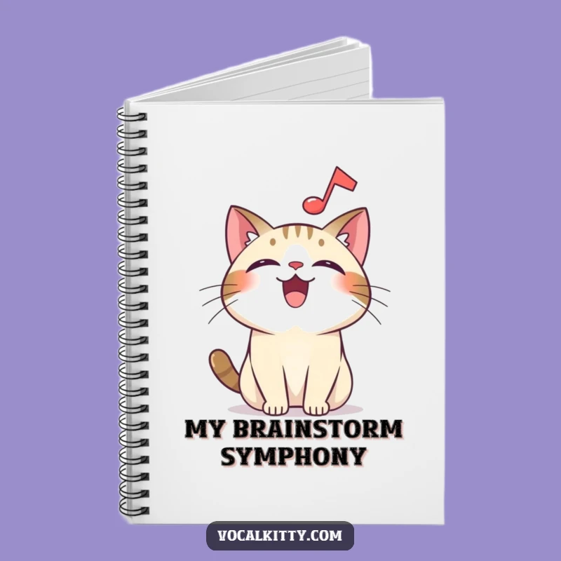 Funny Happy Cat Music Notebook - Compose Your Joyful Thoughts