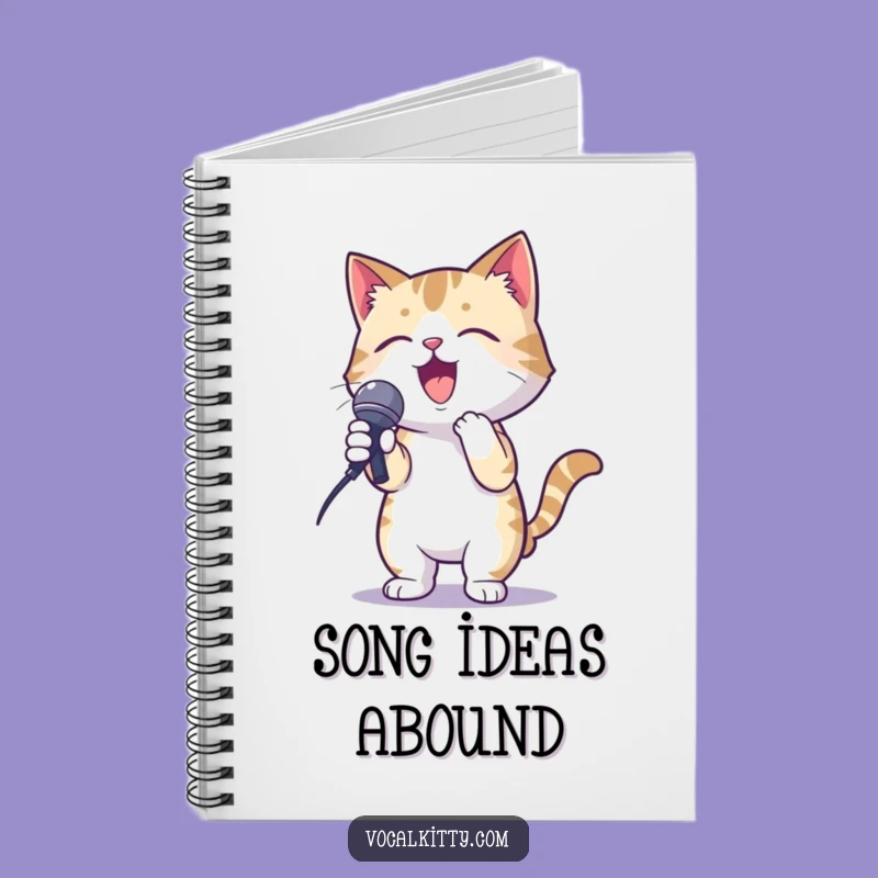 Funny Karaoke Cat Notebook: Write Your Own Hit Song