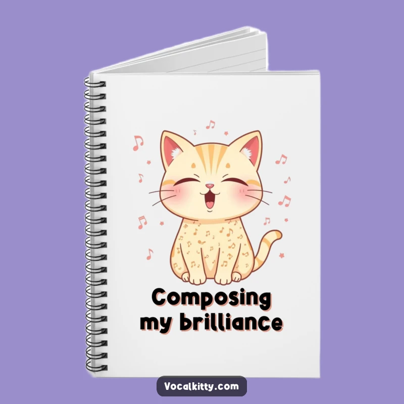 Funny Musical Cat Notebook - Compose Your Melodies!
