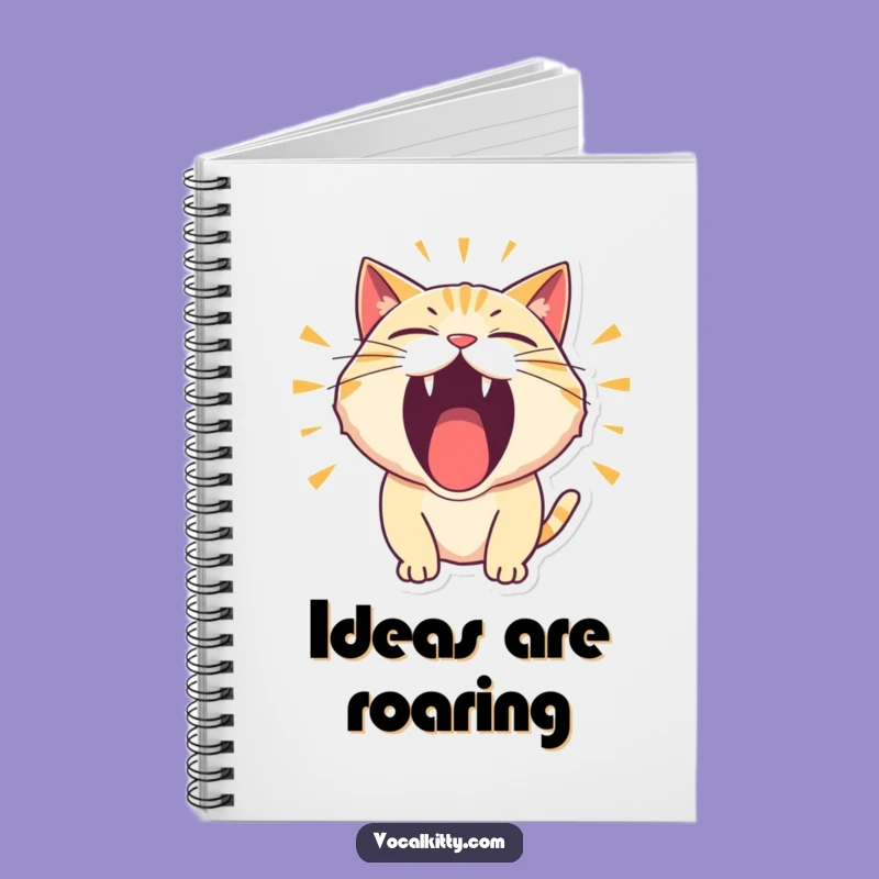 Funny Roaring Cat Notebook: Jot Down Bold Ideas Loudly