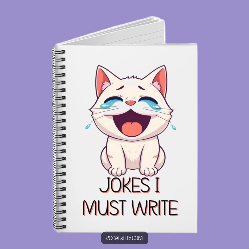 Funny Roaring Laughter Cat Notebook - Jot Down Hilarious Ideas
