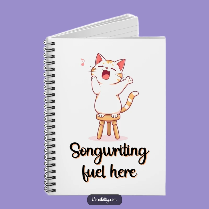 Funny Singing Cat Notebook - Write Your Own Song!