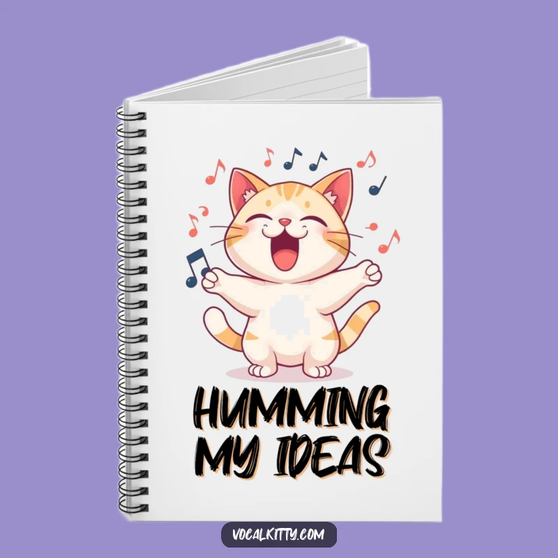 Funny Singing Cat Notebook: Jot Down Tunes with Joy