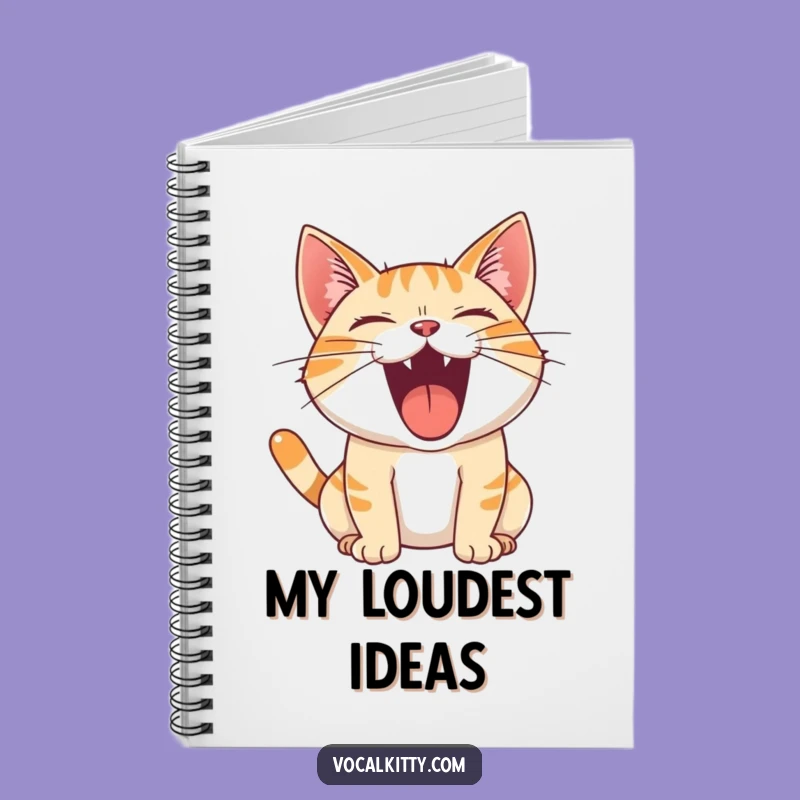 Funny Cat Notebook: Joyful Roar, Loud Meow, Expressive Notes Gift