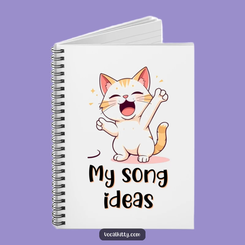 Funny Cat Singing Notebook: Dramatic Feline Journal, Perfect Funny Gift