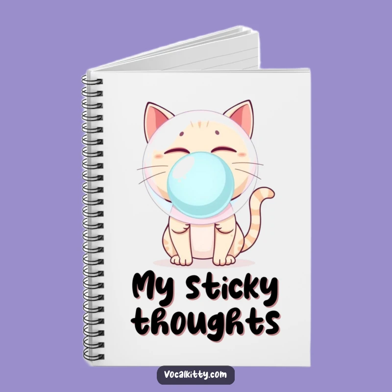 Funny Cat Bubblegum Pop Notebook - Jot Down Ideas with Hilarity
