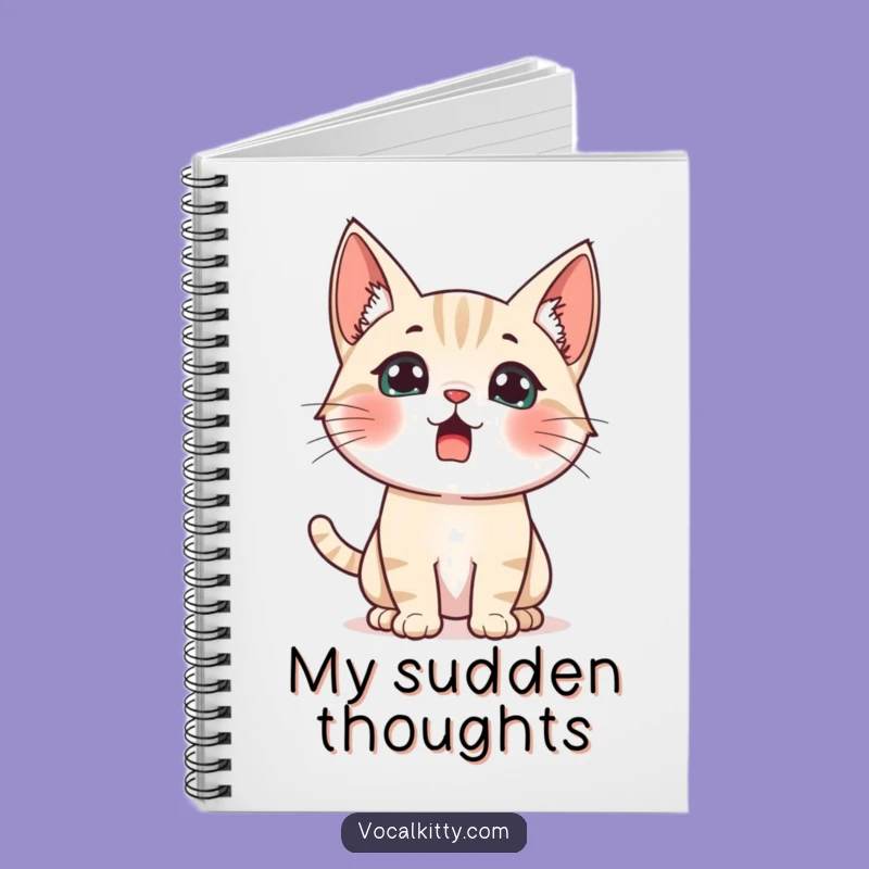 Funny Startled Cat Notebook - Jot Down Your Surprised Thoughts