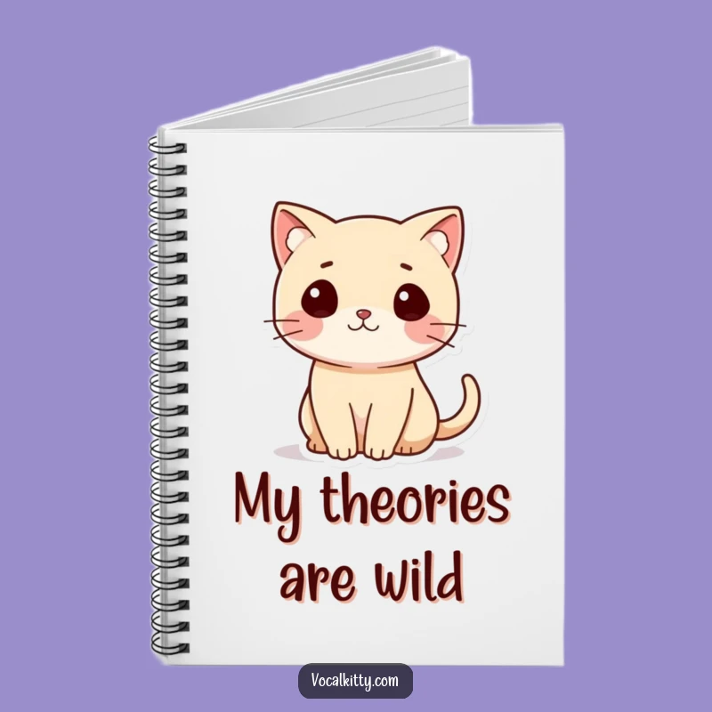 Funny Cat Notebook With Question Mark Tail, Jot Down Ideas Hilariously