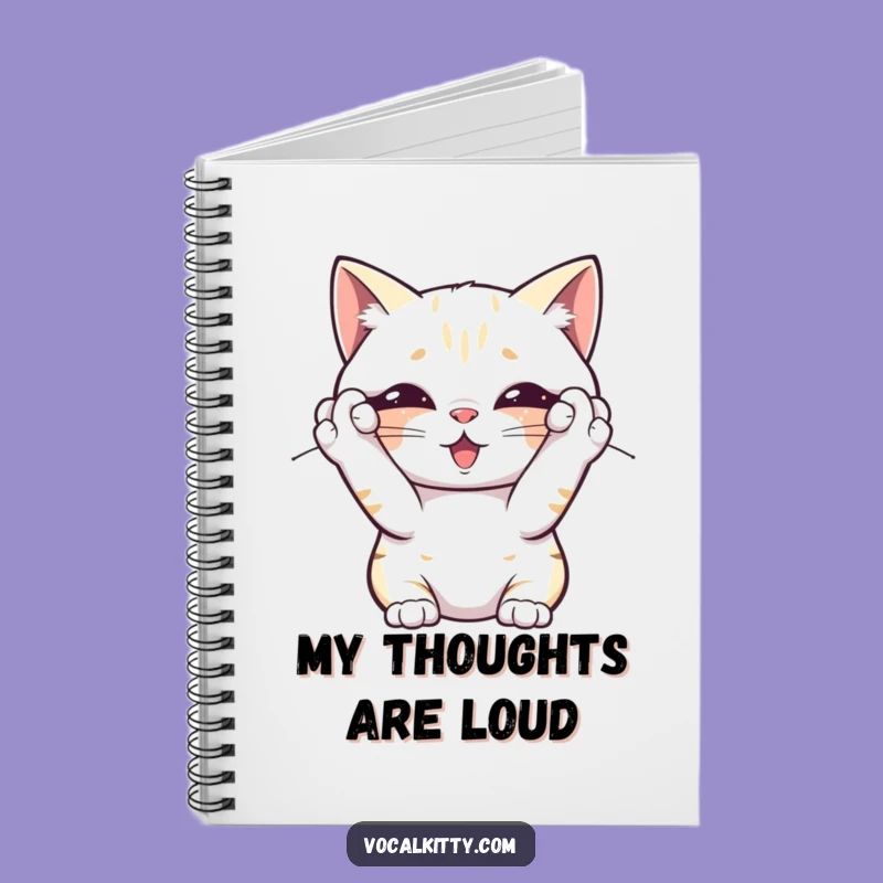 Funny Overwhelmed Cat Notebook - Journal Your Loud Thoughts, a Creative Funny Gift