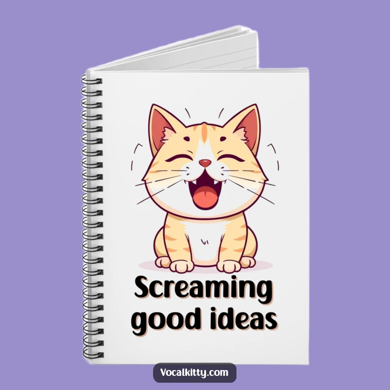 Funny Cat Meow Notebook: Jot Down Ideas with Loud Feline Focus