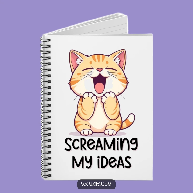 Funny Cat Yelling Notebook: Record Your Thoughts with Volume