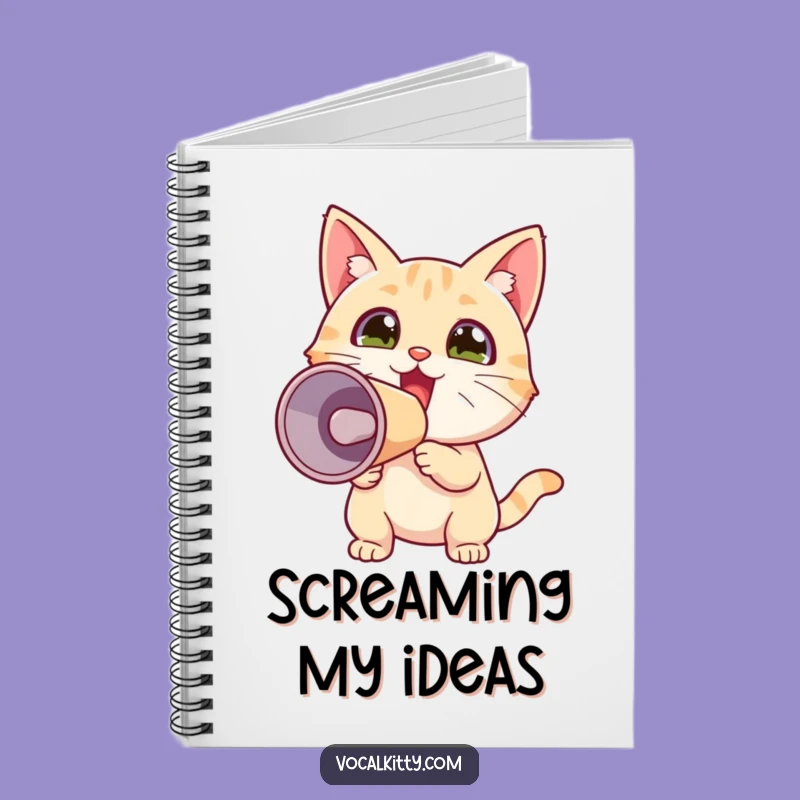 Funny Tiny Cat Megaphone Notebook: Jot Down Your Loudest Ideas!