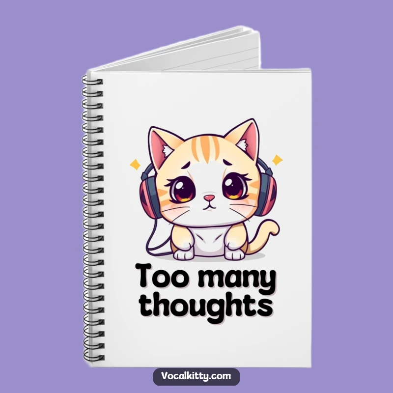 Funny Overwhelmed Cat Speakers Notebook: Journal Your Quiet Thoughts!