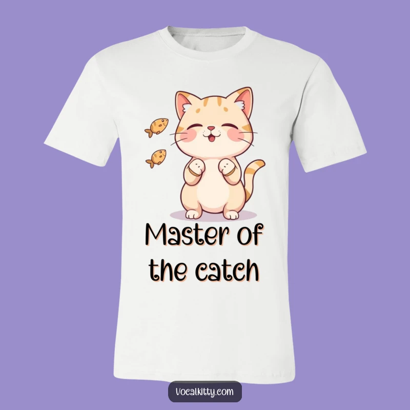 Funny Cat Juggling Fish T-Shirt: Wear Your Ambition with Humorous Style