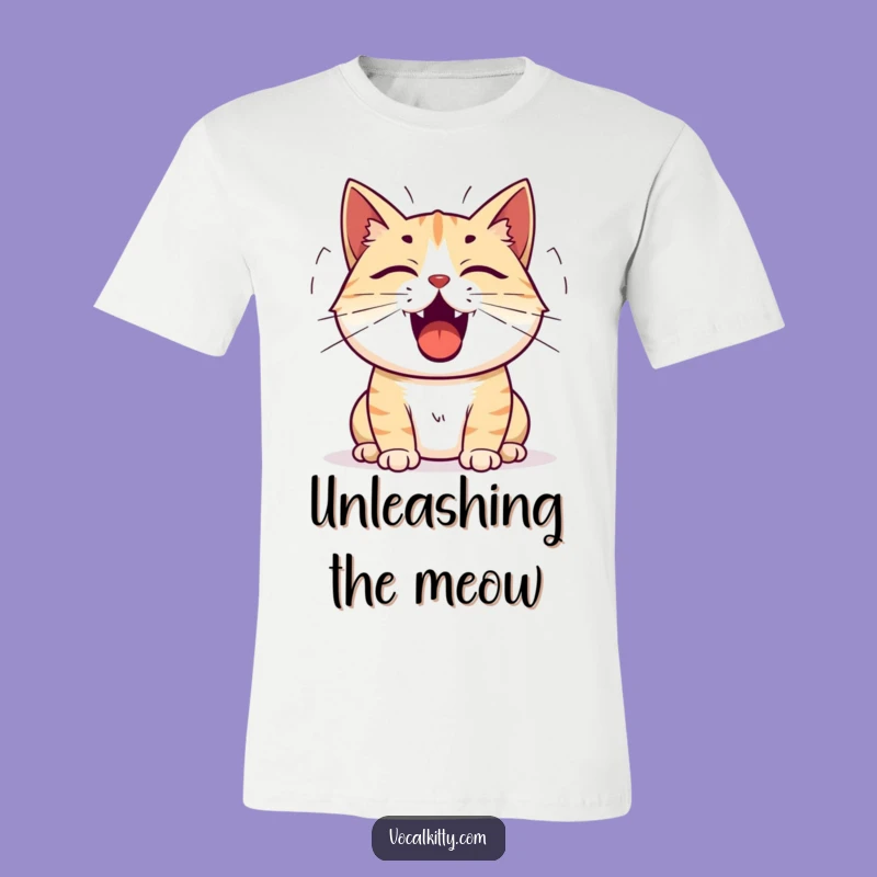 Funny Cat Meow T-Shirt: Loud Feline Vocalizations for a Hilarious Look