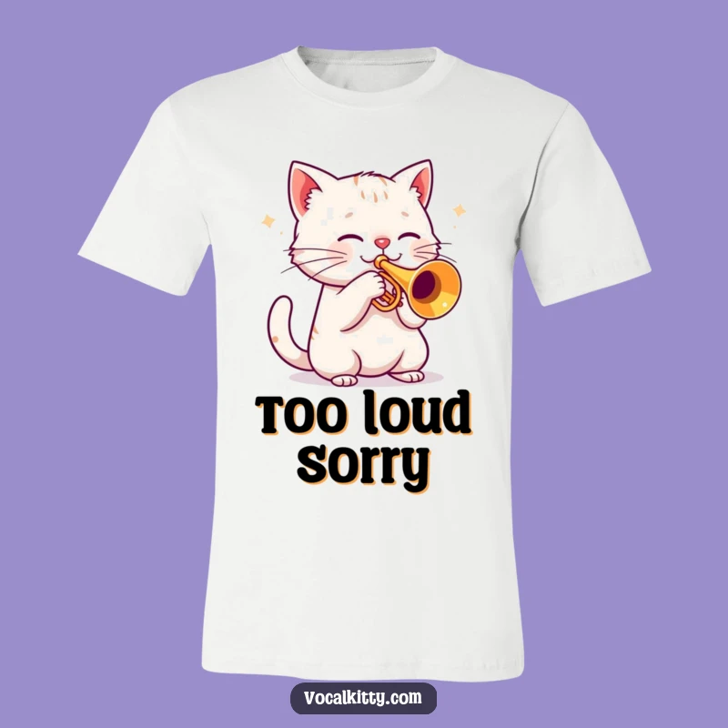 Funny Cat Trumpet T-Shirt: Unleash the Loud Meow Music Gift