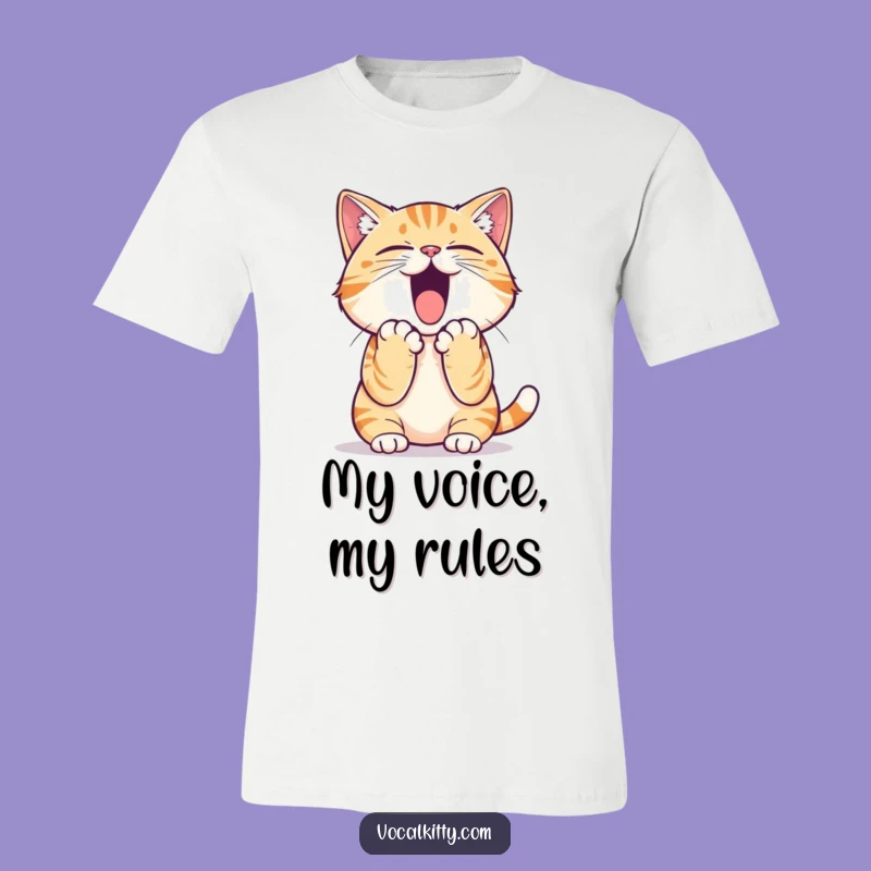 Funny Cat Yelling T-Shirt: Humorous Pet Apparel and Gift