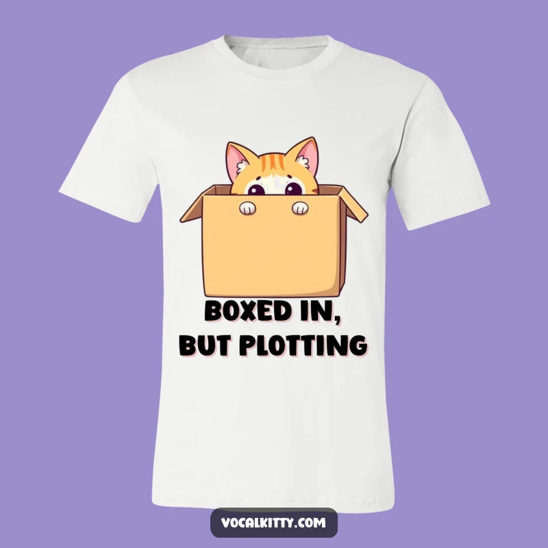 Funny Curious Cat in Box T-Shirt: Embrace Your Inner Hide-and-Seek Champion