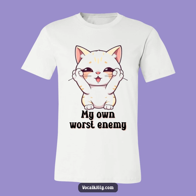 Funny Overwhelmed Cat T-Shirt - Too Loud for My Own Good, a Great Funny Gift