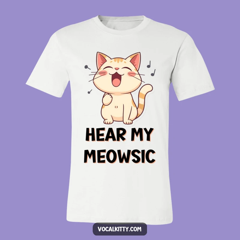 Funny Singing Cat T-Shirt - Show Off Your Vocal Talents Hilariously